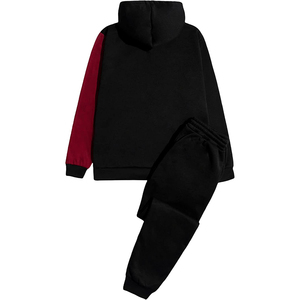 Survêtements athlétiques 2 pièces à capuche pour hommes, jogging, course à pied, ensembles de costumes de sport personnalisés pour l'hiver grande taille, salle de sport décontractée - Product Image 4