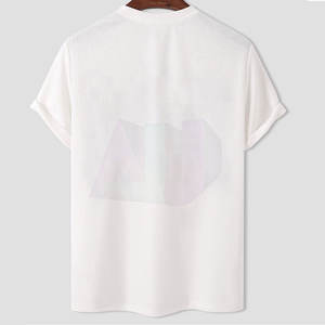 Camiseta de Manga Corta para Hombre Más Vendida, 100% Algodón, Tejido de Punto, Textura Suave, Ligera, Transpirable, Corte Holgado para Uso Diario - Product Image 2