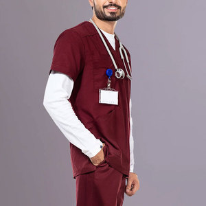 Uniforme de gommage hospitalier professionnel confortable en tissu respirant de qualité supérieure - Product Image 3
