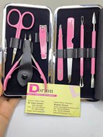 Kits de manucure professionnels Portable Durable soin des ongles outil de pédicure en acier inoxydable rose pince tondeuse lime à ongles cuticule poussoir
