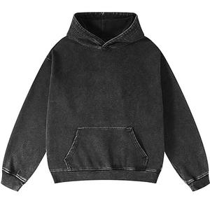 Sweat à capuche lavé à l'acide 100% coton mélangé de haute qualité prix de vente entier sweat à capuche lavé à l'acide tenue décontracté sweat à capuche lavé à l'acide - Product Image 1