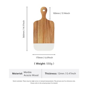 Tabla de Cortar Ecológica de Madera de Acacia Natural con Asa Integrada, 1.5 cm de Grosor, Rectangular, Apta para Lavavajillas - Product Image 3