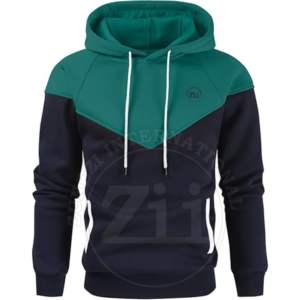 Alta calidad 100% algodón lana francés Terry de gran tamaño fuera del hombro solapa sudadera de talla grande sudaderas con capucha Boxy Fit contraste de Color - Product Image 1