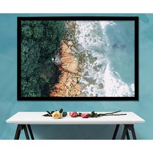 Black Plastic <b>Poster</b> Frame 80 X 120 cm Size Elegant Design for Displaying Artwork or Photos - Product Image 4
