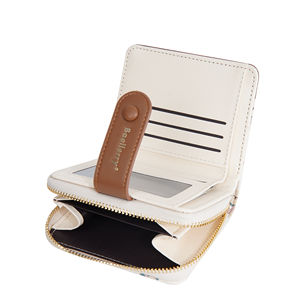 Baellerry กระเป๋าใส่บัตรหลายช่องสำหรับผู้หญิง, กระเป๋าเงินทรงสั้นแฟชั่นหนัง PU กระเป๋าคลัทช์สำหรับผู้หญิงกระเป๋าใส่บัตรกันน้ำลายหมีตัวน้อยของผู้หญิง - Product Image 4