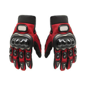 Gants de course moto en cuir, protection sportive des doigts, antidérapants, compatibles écran tactile - Product Image 1
