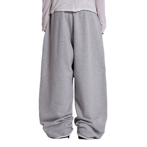 2026 New Men Pants Wholesale Oversized Cotton Gray Custom Baggy Joggers 2025 New Design Fashion <b>Trousers</b> for Men - Product Image 2