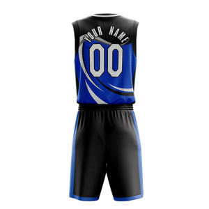 Ensembles d'uniformes de vêtements de sport en polyester de sublimation de maillots de basket-ball imprimés antibactériens personnalisés réversibles - Product Image 4