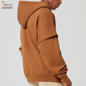 Sudaderas con capucha de mezcla de algodón básicas de alta calidad de color personalizado sudaderas con capucha de gran tamaño con logotipo personalizado para la venta en línea - Product Image 2