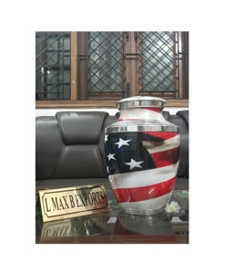 โกศโลหะโกศสำหรับผู้ใหญ่เถ้ากระดูกของมนุษย์โกศโลหะทำด้วยมือ - Product Image 1