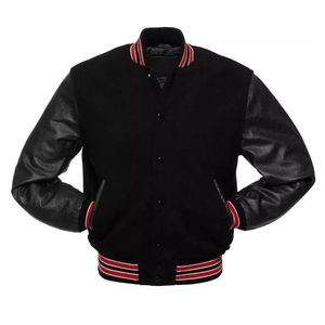 OEM personalizado lienzo manga Chenille bordado bombardero vuelo Chicago equipo Vintage Letterman Varsity chaqueta de invierno - Product Image 4