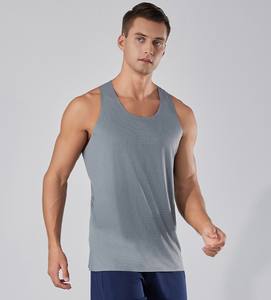 Gym Race <b>Singlet</b> Running Tank Top Sports Seamless Quick Dry <b>Men's</b> Marathon Custom Printing Breathable 86% Nylon 14% Spandex - Product Image 5