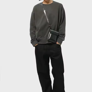 Hombres Streetwear Estilo lavado ácido Grueso 400gsm polar cuello redondo lavado ácido sudadera Hombres sudaderas con capucha - Product Image 5