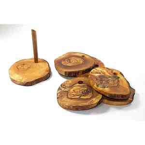 Dessous de verre en bois imprimés personnalisés faits à la main en Inde Décoration de table en noyer mangue personnalisée - Product Image 5