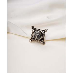 925 <b>Silver</b> Heritage Mandala Square <b>Ring</b> Cultural Collectible Jewelry Intricate Design Vintage Everyday Wear Unisex 3cm <b>Silver</b> - Product Image 2
