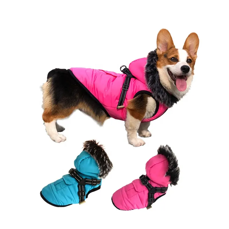Dog Winter Clothes Windproof Pet Apparel Warm Soft designer Trendy Dog Jacket Logo Vest Cold Weather Dog Drying Coat with Hood