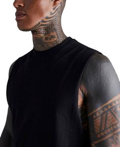 เสื้อยืดแขนกุดสำหรับผู้ชายเสื้อกล้ามระบายอากาศได้ดีสำหรับใส่เล่นกีฬาวิ่งวิ่งวิ่งทำจากผ้าฝ้าย - Product Image 1