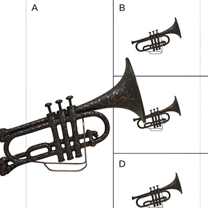 Ornements de Noël en forme de trompette antique, en fer de haute qualité, 10-40 cm, décorations d'arbre gravées/découpées/imprimées en typographie - Product Image 5