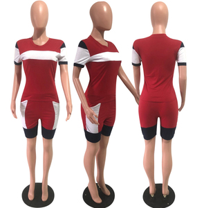 Meilleur matériel personnaliser impression top vente femmes ensembles courts tendance Style qualité supérieure bas taux femmes ensembles courts - Product Image 5