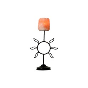 Vela de sal rosa de hierro forjado de doble forma y soporte de luz de té artesanías naturales para decoración de Spa relajación piramidal y votiva del Himalaya - Product Image 4