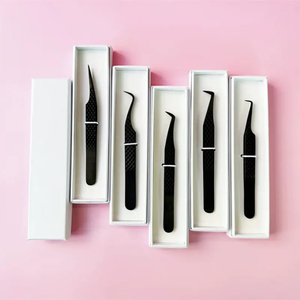 Pinzas profesionales de Extensión de pestañas de acero inoxidable con Nano Grip de diamante 45/75/90 grados punta puntiaguda antiestática duradera - Product Image 3