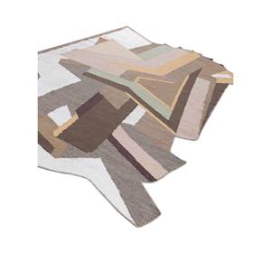 พรมขนสัตว์ทอมือลายตารางเพชร รุ่น ADWP-13061 สีงาช้าง สำหรับห้องนอน ห้องนั่งเล่น ทางเดิน รูปทรงสี่เหลี่ยมผืนผ้า สำหรับใช้ในบ้าน - Product Image 2