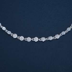 <span class=keywords><strong>Cavigliera</strong></span> da ragazza in acciaio inossidabile placcato oro 92.5 Silver Payal 176504 con diamante e perla, idea regalo. - Product Image 5