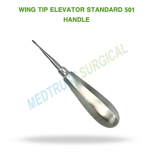 Élévateur dentaire vétérinaire standard 501 à pointe d'aile de 2,1 mm pour luxation et élévation chez les petits animaux - Product Image 2