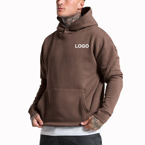 Sweats à capuche pour hommes personnalisés 500GSM Sweats à capuche unisexes à épaules tombantes unisexe de haute qualité - Product Image 1