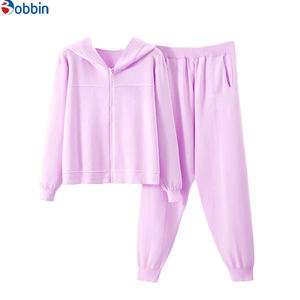 Conjunto Deportivo de Invierno para Mujer con Logotipo Personalizado, Chándal y Pantalón Deportivo, Traje Informal de Moda, Conjunto de 2 Piezas con Capucha y Cremallera de Manga Larga - Product Image 3