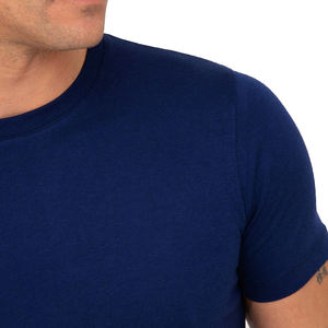 Camisetas de algodón de color sólido para hombre, camisetas de manga corta con cuello redondo, stock al por mayor de fábrica, 100% algodón personalizado sin marca - Product Image 4