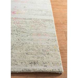Uvenuti Ivory Hand Knotted Wool Bamboo Silk Rug Abstract Pattern for Home <b>Hallway</b> Living Room Rectangle Shape (1615) for Teens - Product Image 4