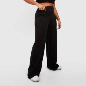 Pantalones Casuales Holgados de Pierna Ancha y Cintura Alta para Mujer, Estilo Urbano, de Poliéster/Algodón - Product Image 2