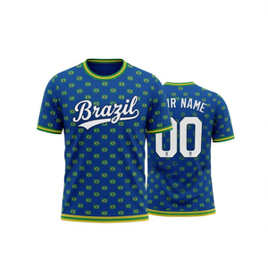 Conjunto de Camiseta de Fútbol Unisex para la Copa Mundial de Fútbol Brasil 2035, Diseño con la Bandera, para Aficionados al Fútbol, Varios Colores, Regalo para el Día del Partido - Product Image 2