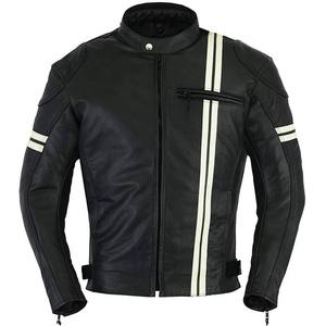 Veste en cuir véritable à col montant pour homme, personnalisée en gros, mode streetwear, tissu en toile, fabrication directe du Pakistan, 2025 - Product Image 4