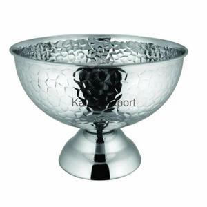 Seau à champagne en acier inoxydable à paroi simple, écologique, style martelé, poli miroir, pour accessoires de bar et de fête - Product Image 2