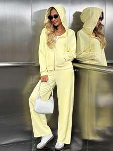 <b>Nylon</b> Winter Plus Size Casual Tracksuit for Adults Set Embroidery Zip Hoodie Flared <b>Pant</b> Athleisure Two Piece Fashion Outfit - Product Image 2