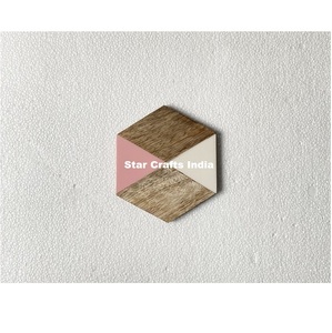 Tapetes para bebidas resistentes a los arañazos de primera calidad, posavasos de madera con incrustaciones de resina duraderos, posavasos y almohadillas de resina de madera con borde vivo respetuosos con el medio ambiente - Product Image 2