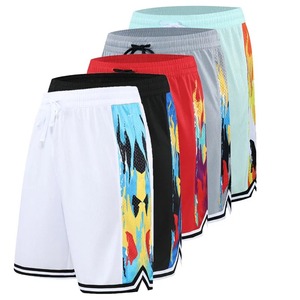 Short de basket-ball d'été pour hommes Short de course à taille élastique sociale de haute qualité 2 couleurs Vêtements de sport Short d'entraînement - Product Image 1