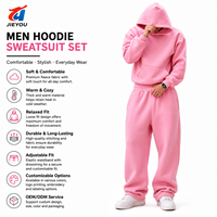 Ensemble de survêtement molletonné personnalisé en polaire bio, coupe oversize, épais et chaud, style streetwear, avec logo OEM personnalisé