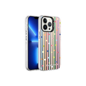 Netzy SAFA Silver Hard Case for iPhone 13 Pro Max Compatible Patterned Case with Dots Design for Models 11Pro 14 Plus 8Plus Plus - Product Image 1