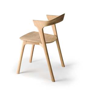 เก้าอี้ทานอาหารสไตล์โมเดิร์นมีที่วางแขน ทำจากไม้สักแท้ - Product Image 4