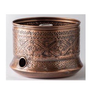 Bol de tuyau d'arrosage en cuivre couleur or rose, design côtelé, pour l'arrosage des plantes à la maison et au jardin, bol décoratif en cuivre pour tuyau d'arrosage de jardin - Product Image 6
