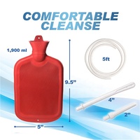 Vente en gros ensemble de trousse de lavement en caoutchouc bouteille d'eau chaude réutilisable sans BPA douche anale en silicone pour hommes femmes