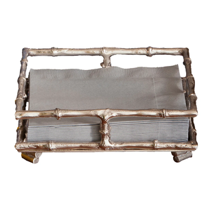 Servilletero de aluminio de diseño A-One en servilletero de aluminio con acabado plateado para uso en vajilla de restaurante - Product Image 6