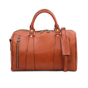 Sac à Main en Cuir Premium Brown <b>Leather</b> Duffel <b>Bag</b> with Adjustable Shoulder Strap, Luxury Travel <b>Weekend</b> <b>Bag</b> <b>for</b> <b>Men</b> and Women - Product Image 1