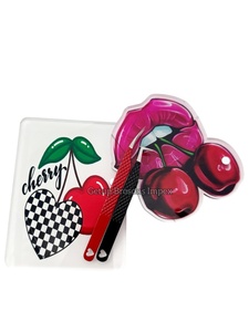 Tuile à cils en acrylique durable de haute qualité avec motif cerise et aimant pour extension de cils, pince à cils, tuile à cils personnalisée disponible - Product Image 2