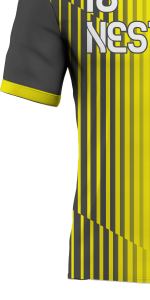 Custom Yellow Soccer Jersey with <b>Black</b> Sleeve Stylish Design Comfortable Fit Breathable <b>Fabric</b> Lightweight Material for Athletic - Product Image 4