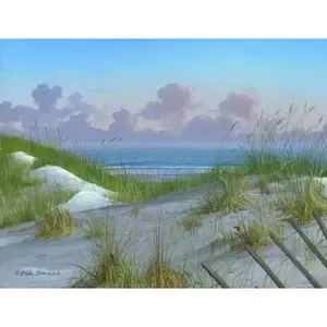 Mike Brown Seascape Art MBA028AT Modern Beach Accent & Decor Azulejo Pintado a mano Óleo sobre lienzo Impreso Azulejo Decoración - Product Image 1