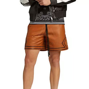 Usage décontracté Offre Spéciale hommes Shorts en cuir à vendre Haute qualité meilleure vente hommes Shorts en cuir vêtements d'entraînement - Product Image 5